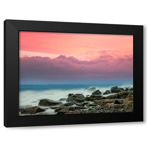 Pastel Morning Black Modern Wood Framed Art Print with Double Matting by Pangea Images