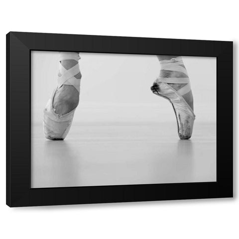 A female ballet dancer Black Modern Wood Framed Art Print by Tetra Studio