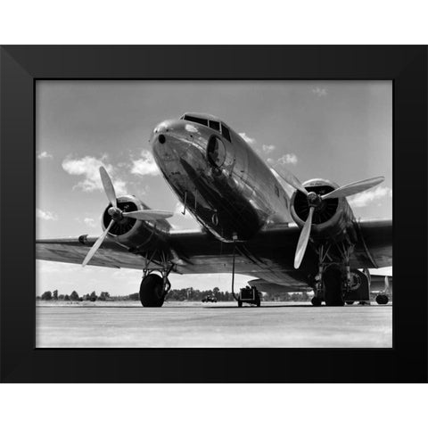 1940s Passenger Airplane Black Modern Wood Framed Art Print by Armstrong Roberts, H.