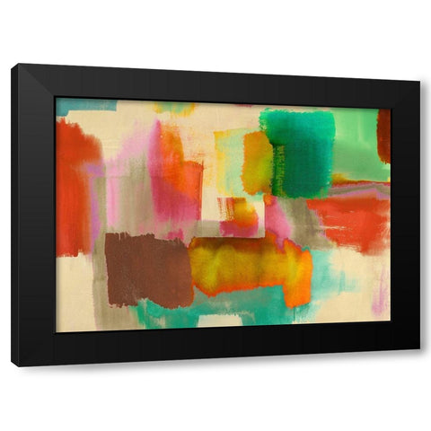 Colorful Sensations Black Modern Wood Framed Art Print by Rivieri, Asia