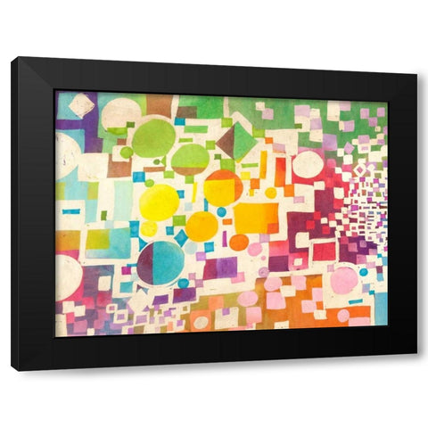 Multiculti Black Modern Wood Framed Art Print by Bacci, Leonardo