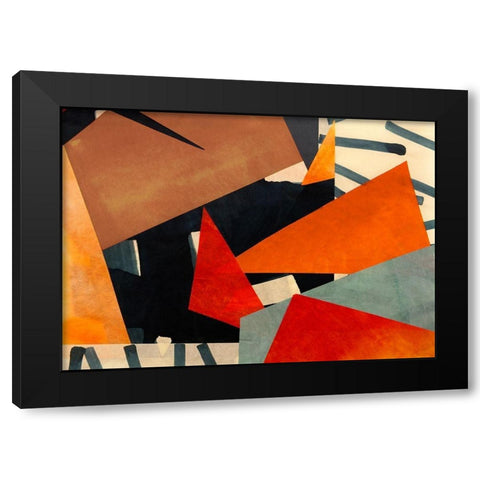 Spirit of BeBop Black Modern Wood Framed Art Print with Double Matting by Bacci, Leonardo
