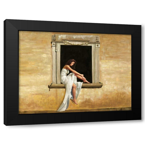 Italian Afternoon Black Modern Wood Framed Art Print with Double Matting by Benson, Pierre