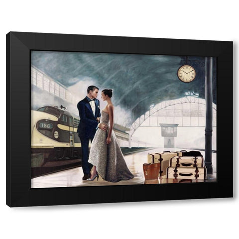 Love Journey Black Modern Wood Framed Art Print by Benson, Pierre