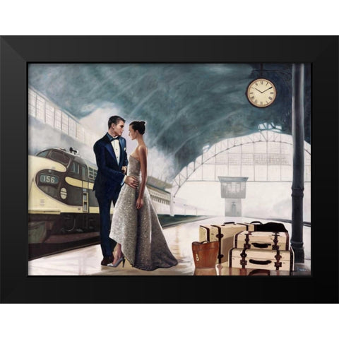Love Journey Black Modern Wood Framed Art Print by Benson, Pierre