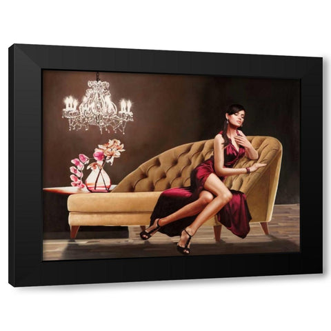 Jewel Black Modern Wood Framed Art Print by Benson, Pierre