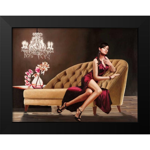 Jewel Black Modern Wood Framed Art Print by Benson, Pierre