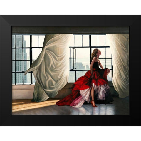 Midtown Breeze Black Modern Wood Framed Art Print by Benson, Pierre