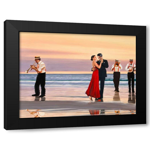 Romance on the beach - detail Black Modern Wood Framed Art Print with Double Matting by Benson, Pierre