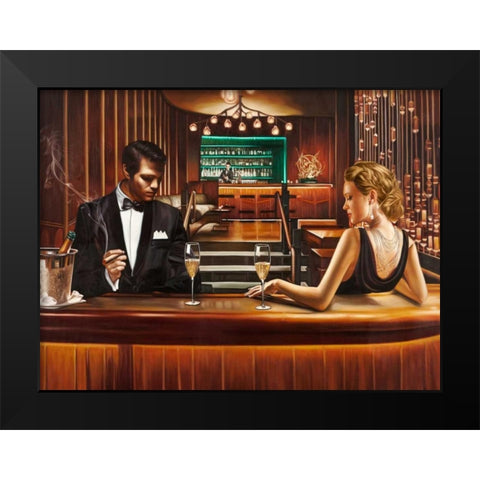 A Grand Night Out Black Modern Wood Framed Art Print by Benson, Pierre