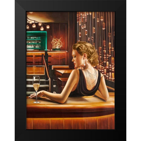 Night Out II Black Modern Wood Framed Art Print by Benson, Pierre