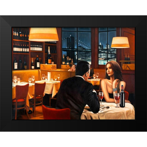 Evening Black Modern Wood Framed Art Print by Benson, Pierre