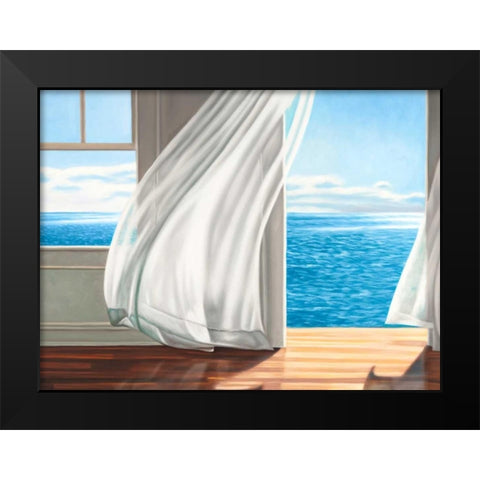 Ocean Escape (detail) Black Modern Wood Framed Art Print by Benson, Pierre