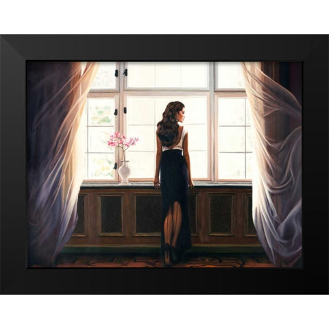 Morning Light Black Modern Wood Framed Art Print by Benson, Pierre