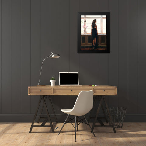 Morning Light (detail) Black Modern Wood Framed Art Print by Benson, Pierre