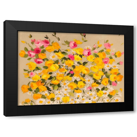 Festa dei Fiori I Black Modern Wood Framed Art Print with Double Matting by Borgese, Anna