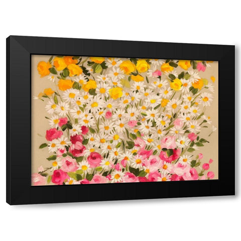 Festa dei Fiori II Black Modern Wood Framed Art Print with Double Matting by Borgese, Anna
