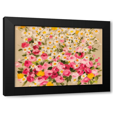 Festa dei Fiori III Black Modern Wood Framed Art Print with Double Matting by Borgese, Anna