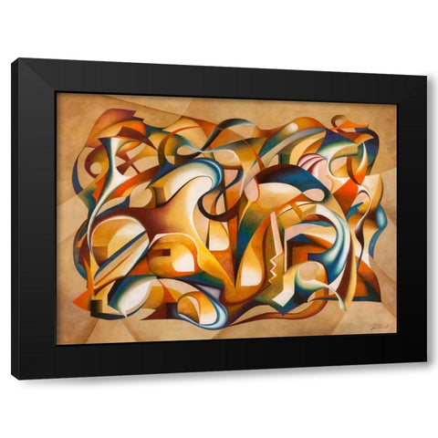 Open Your Mind Black Modern Wood Framed Art Print with Double Matting by Ceccarelli, Laura