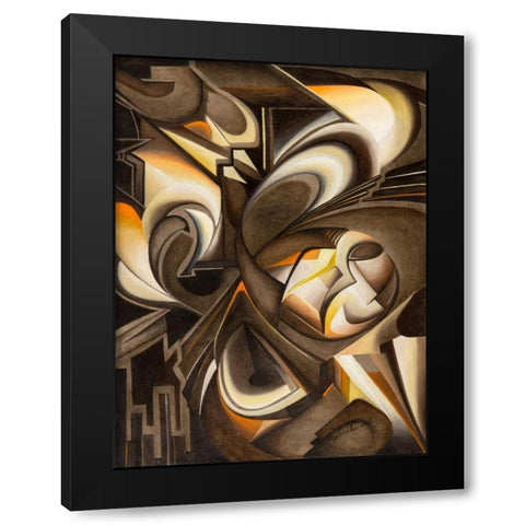 Uno di due Black Modern Wood Framed Art Print by Ceccarelli, Laura