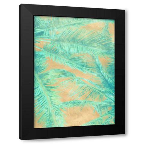Tropical Leaves I Black Modern Wood Framed Art Print with Double Matting by Grant, Eve C.