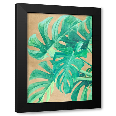 Tropical Leaves II Black Modern Wood Framed Art Print by Grant, Eve C.
