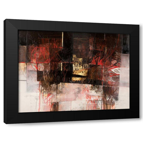 I segni e la materia Black Modern Wood Framed Art Print by Censini