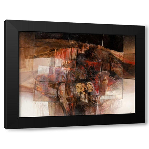 Di sera in Valdichiana Black Modern Wood Framed Art Print with Double Matting by Censini