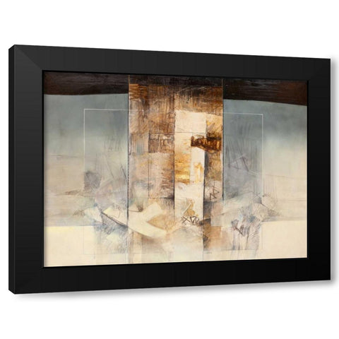 Nebbie d aprile Black Modern Wood Framed Art Print by Censini
