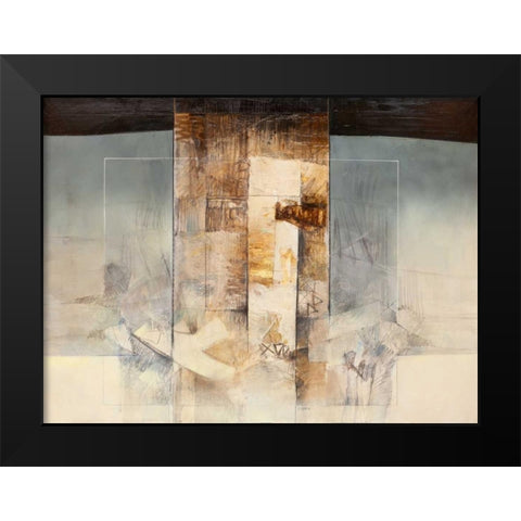 Nebbie d aprile Black Modern Wood Framed Art Print by Censini
