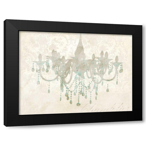 Chandelier Black Modern Wood Framed Art Print with Double Matting by Dellal, Remy