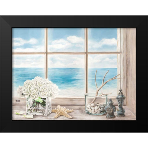 Memories of the Ocean Black Modern Wood Framed Art Print by Dellal, Remy