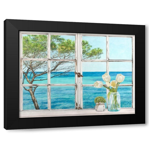 Mediterranee (detail) Black Modern Wood Framed Art Print with Double Matting by Dellal, Remy