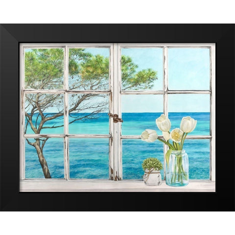 Mediterranee (detail) Black Modern Wood Framed Art Print by Dellal, Remy