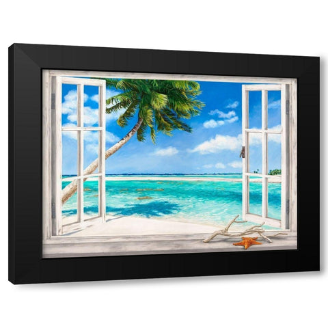 Baie tropicale Black Modern Wood Framed Art Print by Dellal, Remy