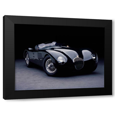 1951 Jaguar C-Type Black Modern Wood Framed Art Print by Heiny, Don