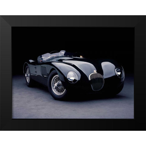 1951 Jaguar C-Type Black Modern Wood Framed Art Print by Heiny, Don