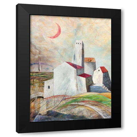 Vicoli misteriosi Black Modern Wood Framed Art Print with Double Matting by Larotonda, Donato