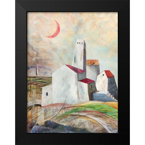 Vicoli misteriosi Black Modern Wood Framed Art Print by Larotonda, Donato