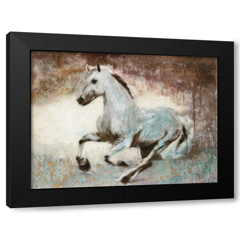 White Star Black Modern Wood Framed Art Print with Double Matting by Moschetta, Dario