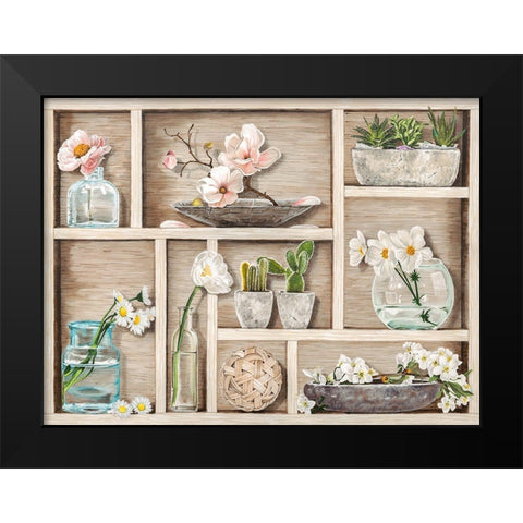 Fleurs et Memoires Black Modern Wood Framed Art Print by Dolci, Elena