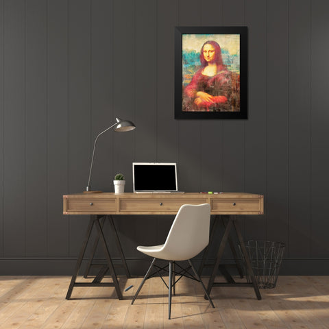 Mona Lisa 2.0 Black Modern Wood Framed Art Print by Chestier, Eric