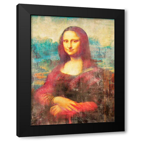 Mona Lisa 2.0 Black Modern Wood Framed Art Print by Chestier, Eric
