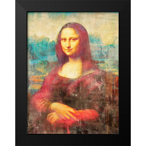 Mona Lisa 2.0 Black Modern Wood Framed Art Print by Chestier, Eric