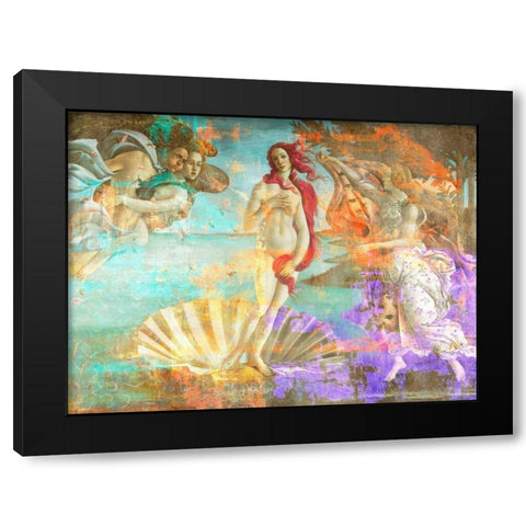 Botticellis Venus 2.0 Black Modern Wood Framed Art Print with Double Matting by Chestier, Eric