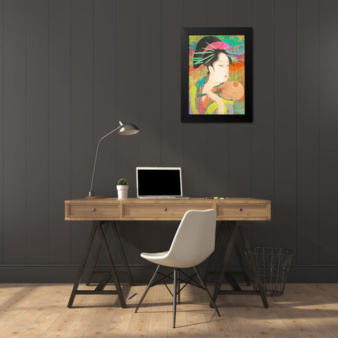 Hommage to Chokosai Black Modern Wood Framed Art Print by Chestier, Eric