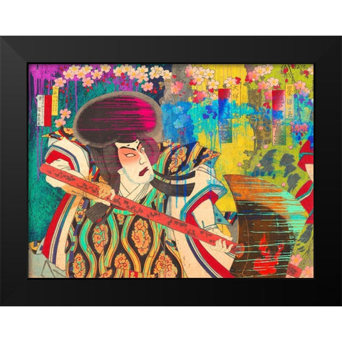 Hommage to Hashimoto Black Modern Wood Framed Art Print by Chestier, Eric