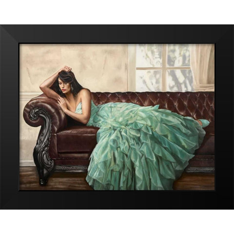 Aquamarine Beauty Black Modern Wood Framed Art Print by Ciccone, Emilio