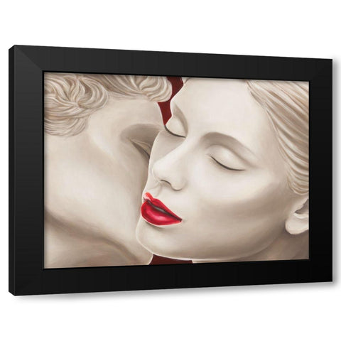 Eternal Lovers (detail) Black Modern Wood Framed Art Print with Double Matting by Eleanor, Setti