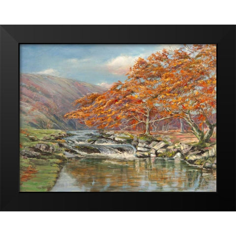 Ruscello silvestre Black Modern Wood Framed Art Print by Cerana, Francesco